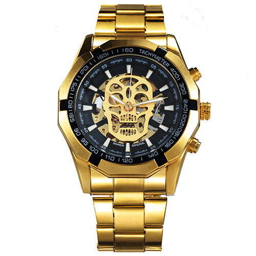 Stainless Steel Skull Faced Men's Watch