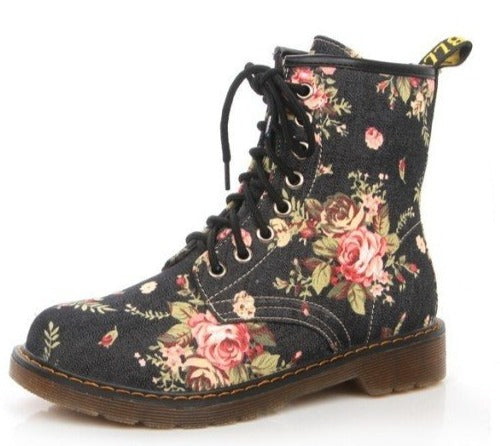 DM Style Floral Design Boots