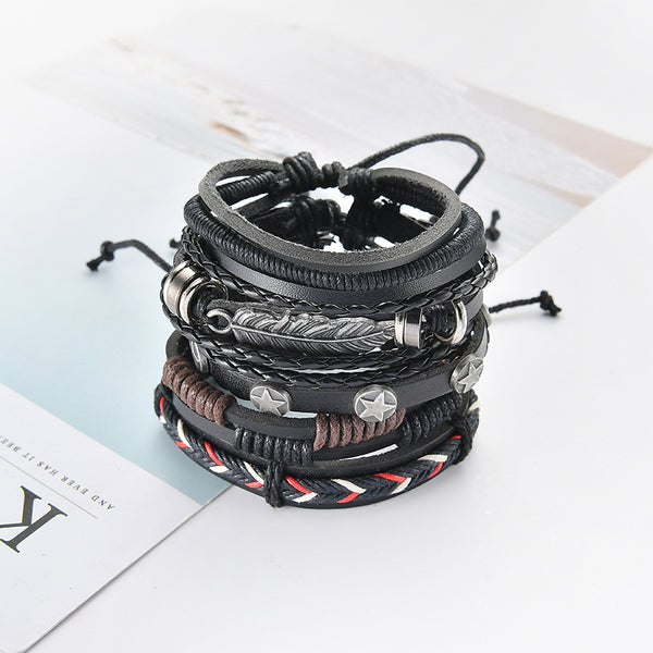 Multilayer Leather Bracelet  For Men