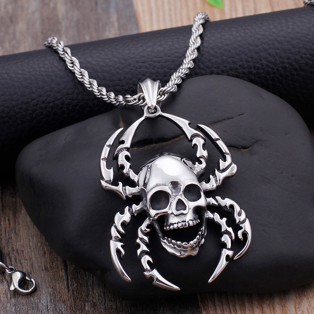 Spider Skull Necklace