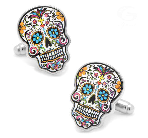 Printed skull cufflinks